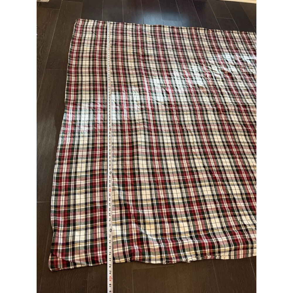Pottery Barn Full/Queen Duvet Cover + 2 Pillowcases Denver Red Tartan Plaid Xmas - Picture 4 of 14